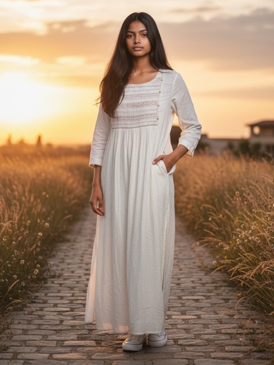 Injiri Dresses & Skirts - INJIRI Handmade maxi dress, Size Medium (will fit small to large)